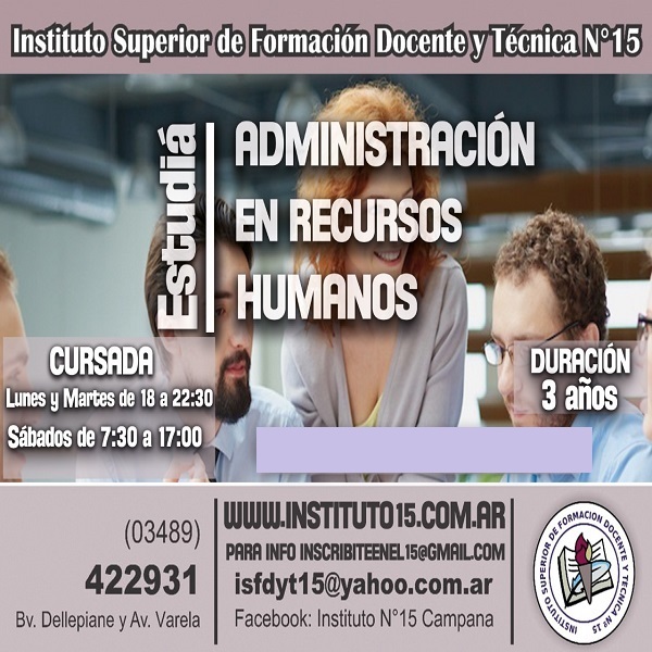 Tecnicatura Superior En Administraci N En Recursos Humanos Instituto