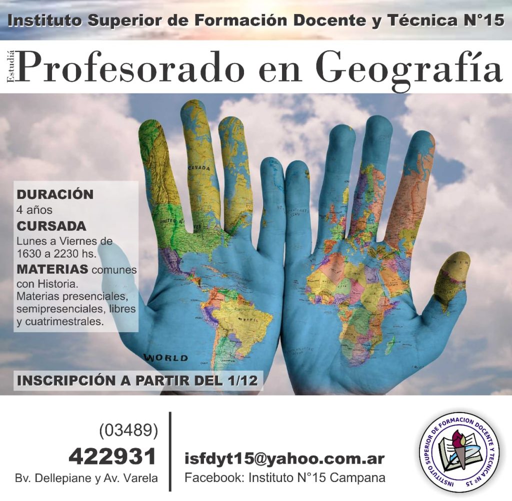 Profesorado en Geografía – Instituto 15
